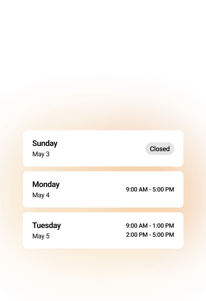 Flexible hours