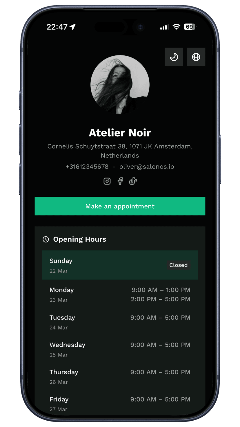 Emerald booking page